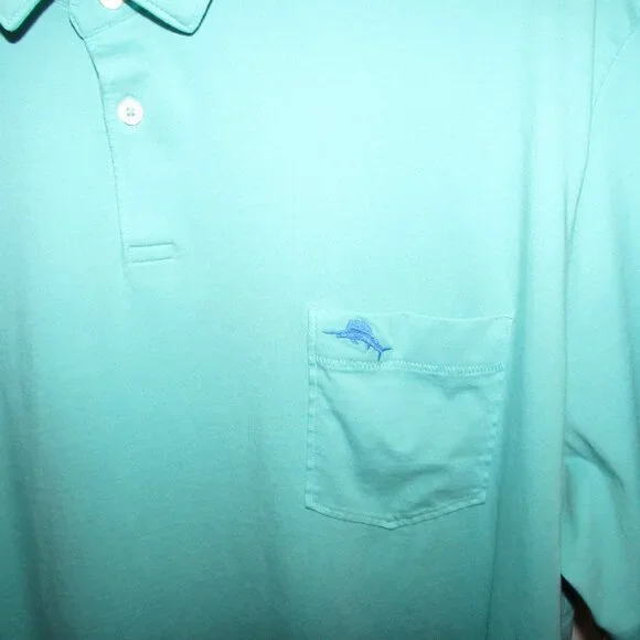 Tommy Bahama XXXL Casual Shirt Golf Polo EUC Teal Green - Picture 4 of 8